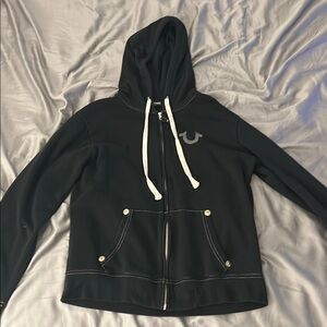 Men’s Black True Religion Zip-Up, Size S